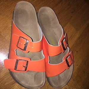 Orange size 7 Birkenstock’s